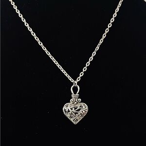 Hand Crafted Heart Pendant Necklace & Earrings